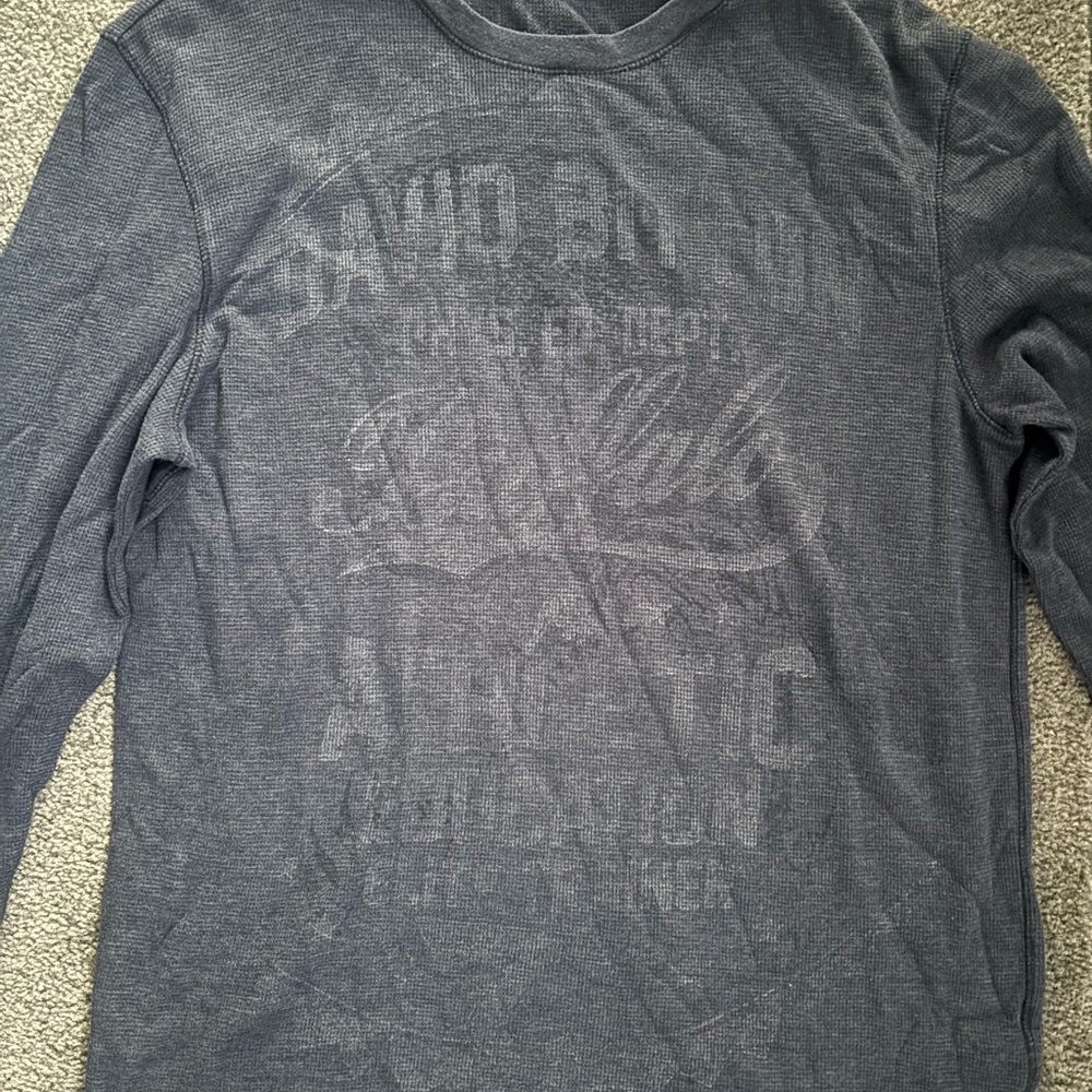 Gray Long Sleeve Graphic Shirt